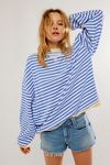 Classic Striped Oversized Crewneck Free People