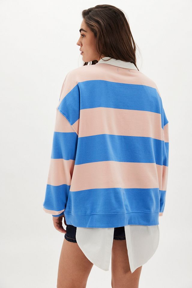 We The Free Classic Striped Oversized Crewneck #1