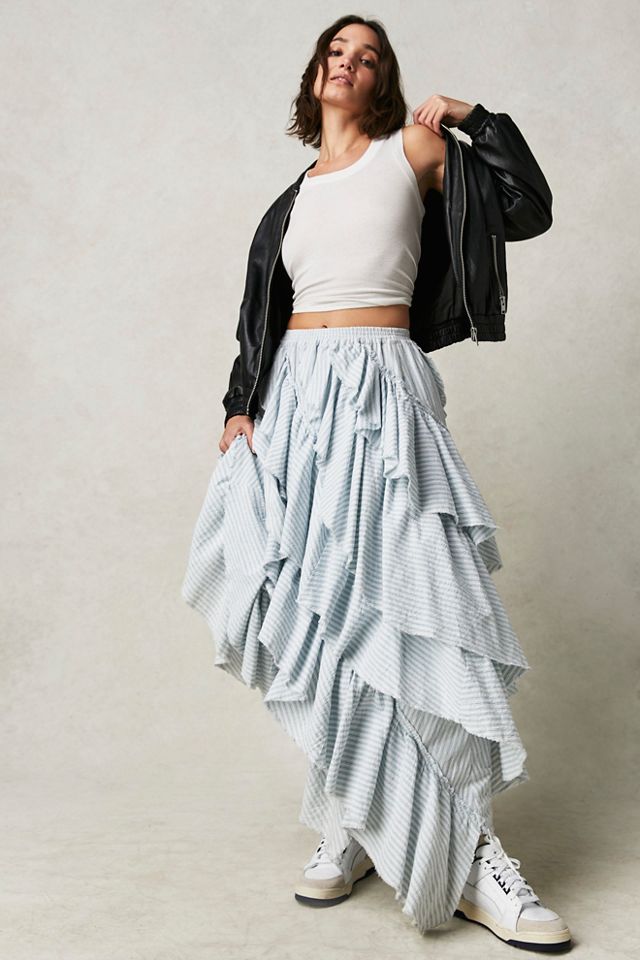 ☆OPENING PROJECT☆W MAXI SKIRT Zella Lurex Maxi Skirt - Magenta – RAGA