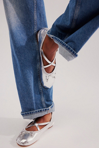 Free people clearance silver shoes