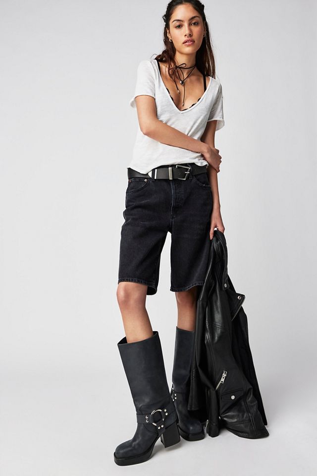 AGOLDE LOW-RISE JEAN SHORT