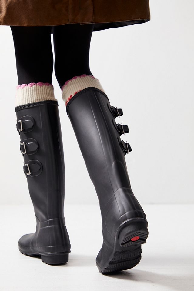 Hunter tall hotsell matte black boots