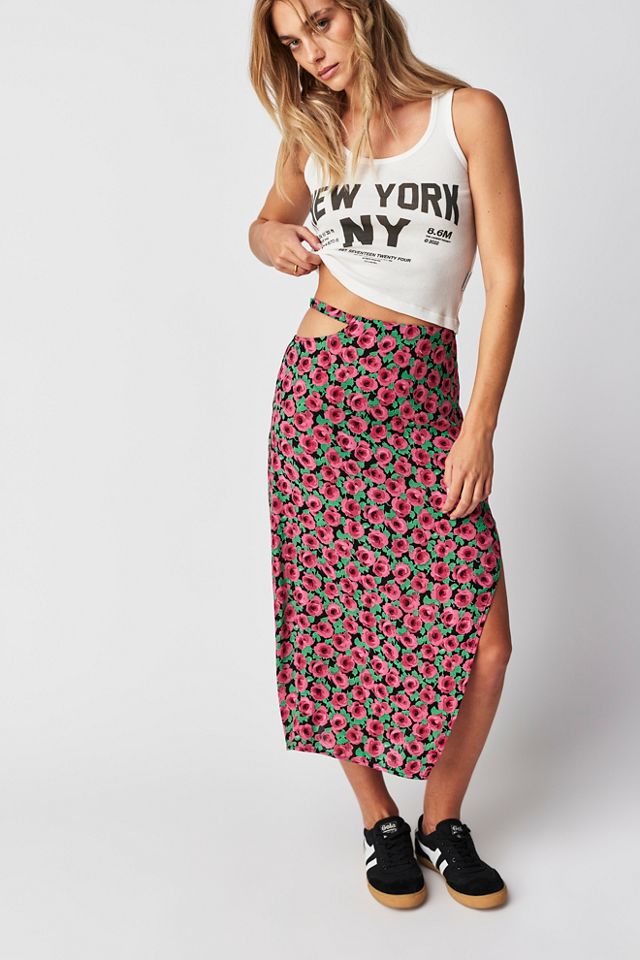 For Love & Lemons Barolo Midi Skirt