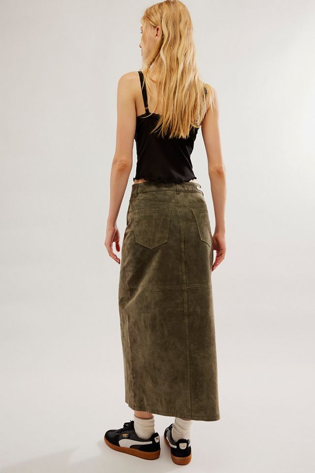 BlankNYC Suede Midi Skirt #1