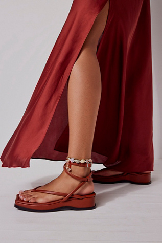 Free People Evelyn Slip On Sandals - Sunkissed Yellow Leather