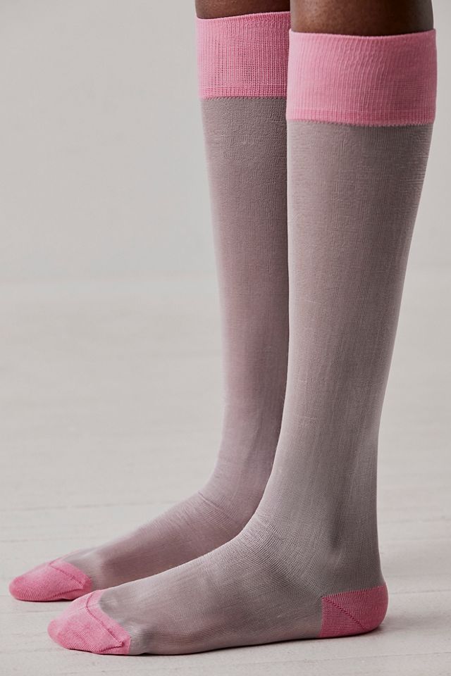 Maria La Rosa Solid Sheer Socks #1