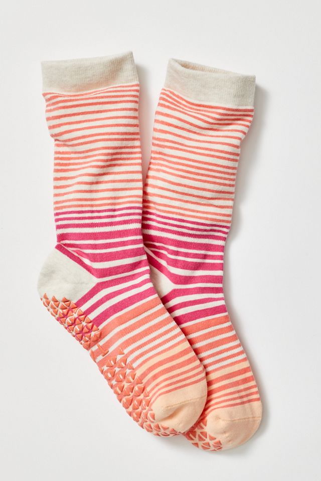 Jess Hot Print Stripe Grip Socks Free People UK