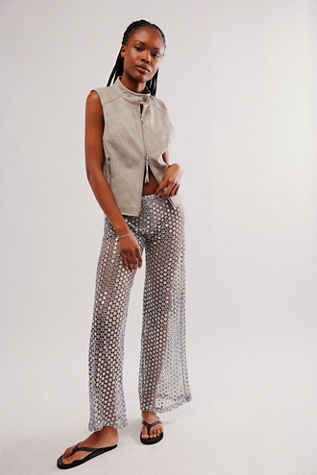 FP x EastNWestLabel Mirror Sequin Sheer Pants | Free People