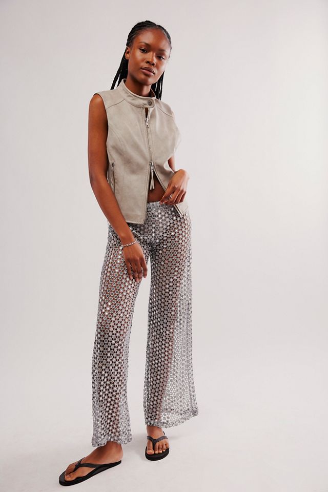 FP x EastNWestLabel Mirror Sequin Sheer Pants Free People