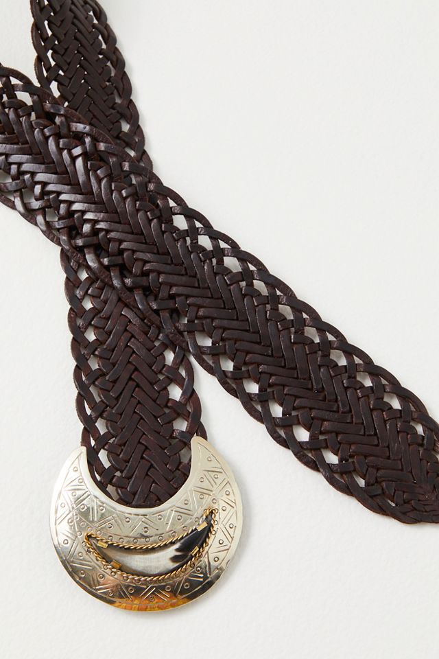 Eclipse Walnut Brown Leather Belt