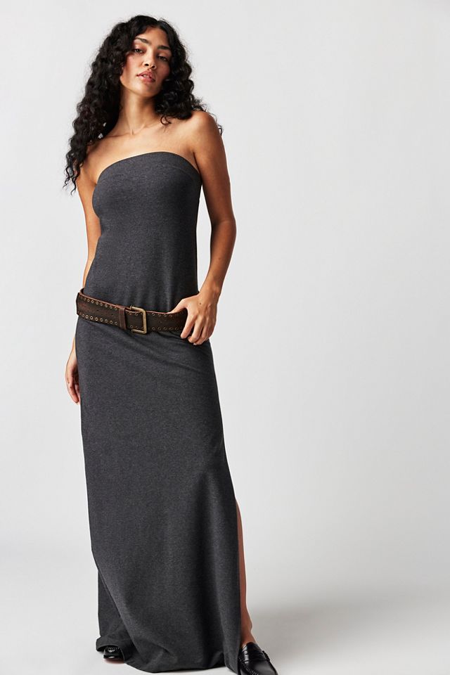 Norma Kamali Strapless Tailored Terry Maxi Dress | Free People