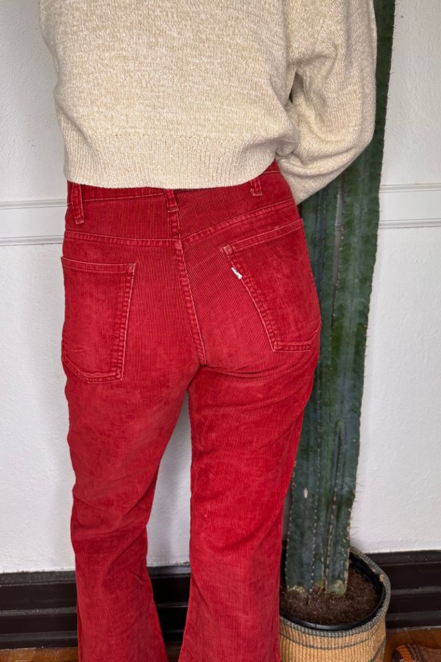 1970s Burgundy Levi Corduroy Pants Selected by Grievous Angel Vintage