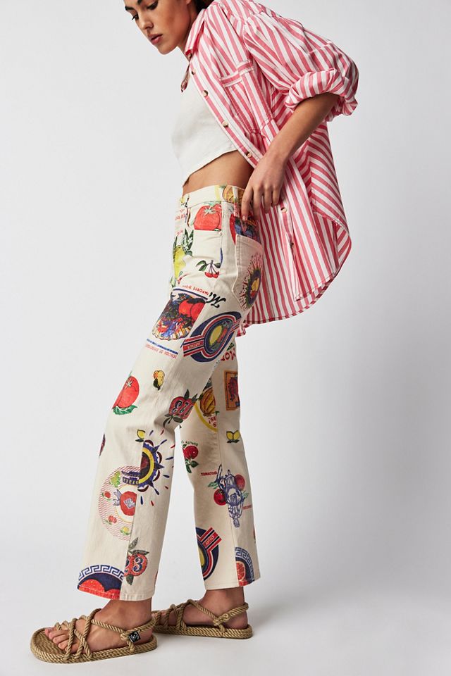 MOTHER The Rambler Zip Printed Ankle Jeans #3