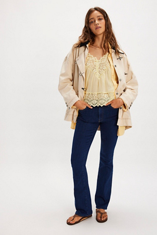 MOTHER The Outsider Sneak Jeans at Free People in Dark Wash, Size: 26