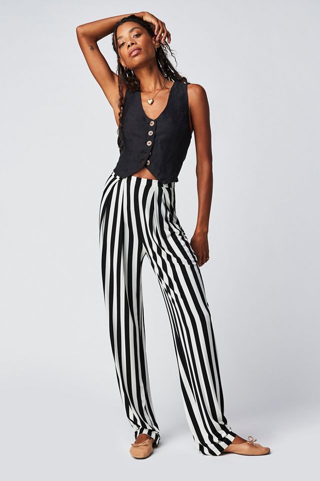 Tapered striped trousers online