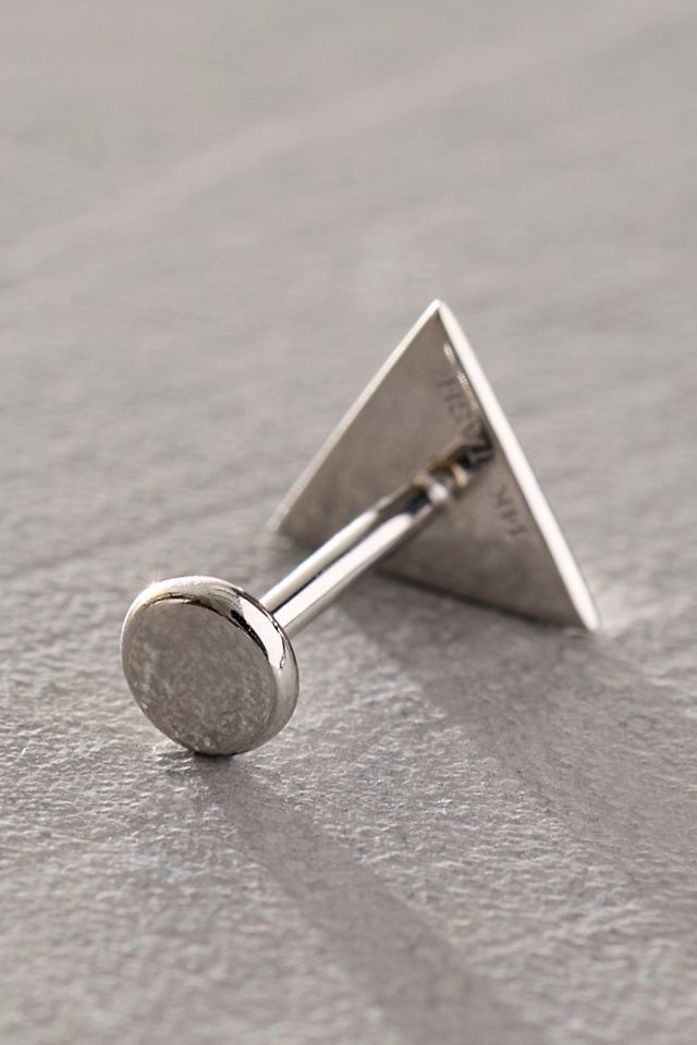 Maria Tash 7mm Faceted Triangle Threaded Stud #1