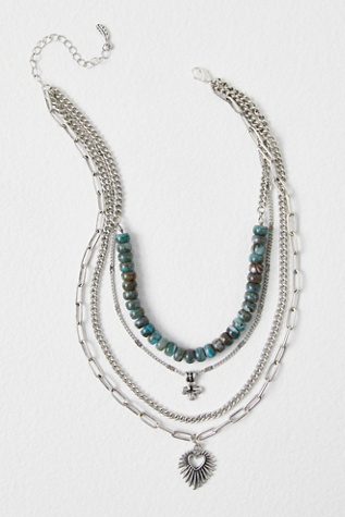 Yosemite Layered Necklace at Free People in Turquoise