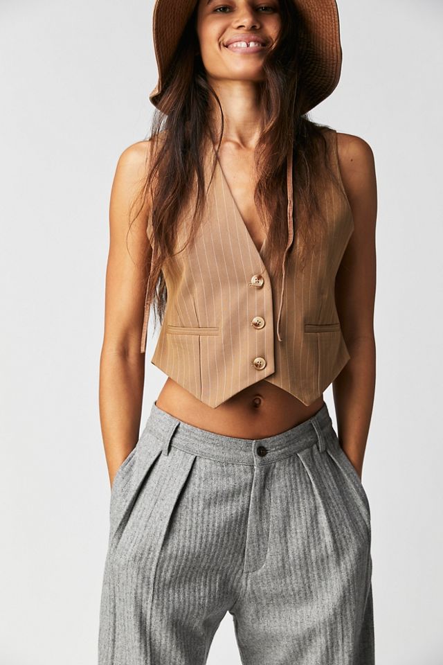 Denimist Double Pleat Wide-Leg Pants | Free People