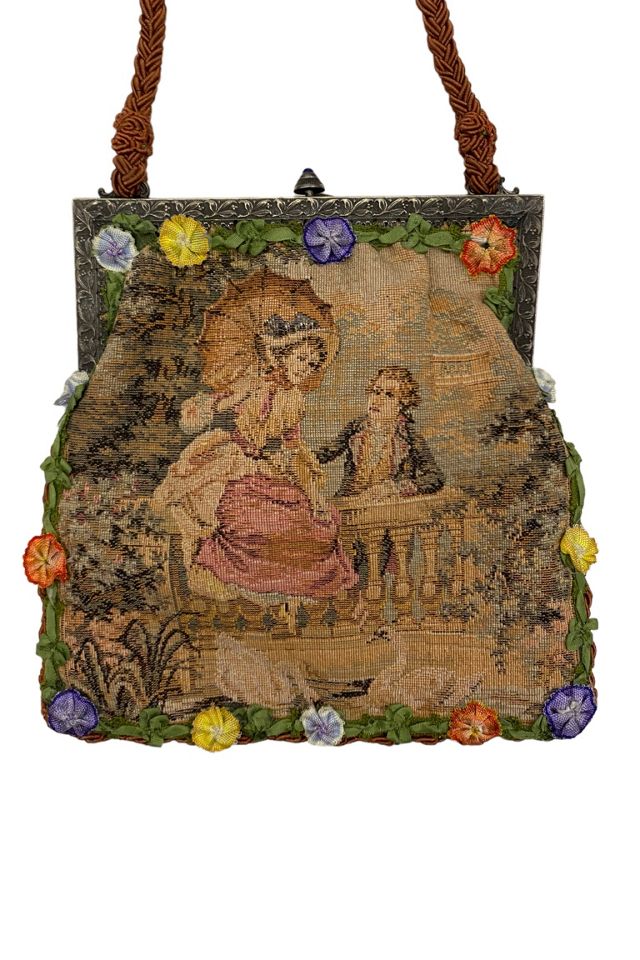 1980s Vintage Victorian Tapestry Long Strap Bag Selected by BusyLady Baca & The Goods #1