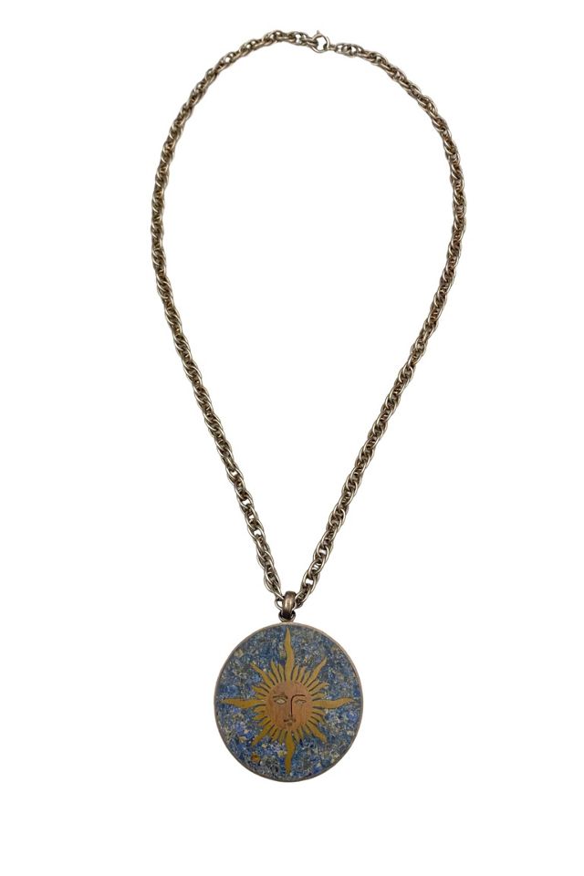 1970s Vintage Sun Medallion Necklace Selected by BusyLady Baca & The Goods #1