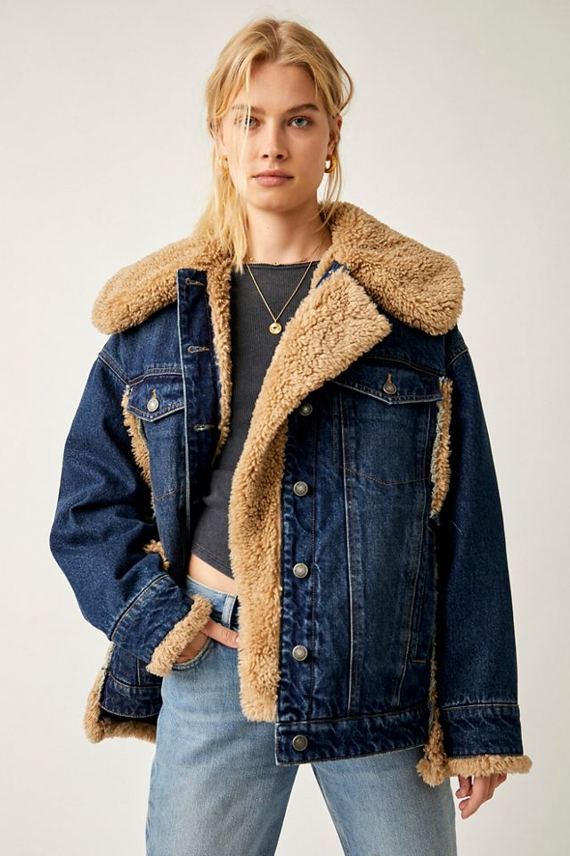 Free people lakeside denim hot sale jacket