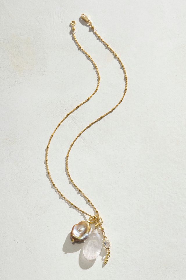 Robindira Unsworth Kunzite + Freshwater Pearl Necklace #1