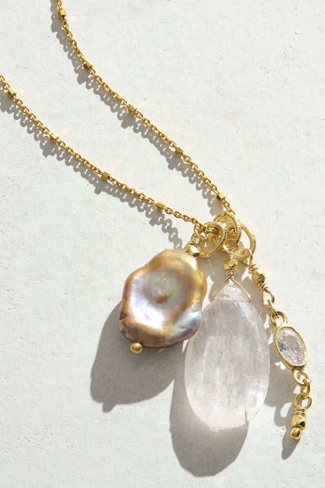 Robindira Unsworth Kunzite + Freshwater Pearl Necklace #2