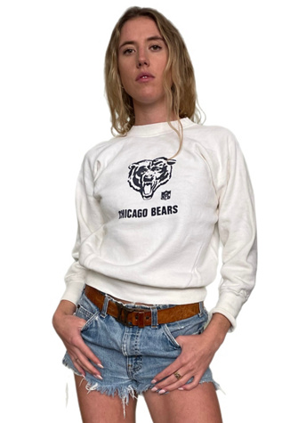 Vintage 1980's Chicago Bears Hooded Sweatshirt Selected By