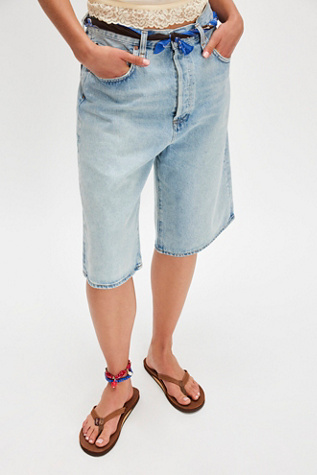 Rainbow Narrow Strap Flip Flops at Free People in Brown, Size: XL