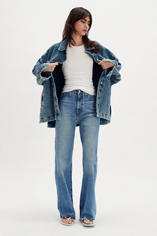 Levi's Ribcage Wide-Leg Jeans at Free People in Medium Wash, Size: 29