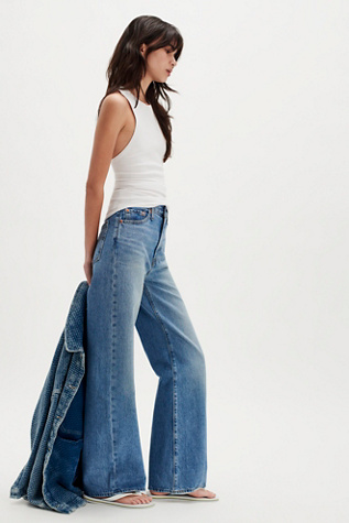 Levi's Ribcage Wide-Leg Jeans at Free People in Medium Wash, Size: 29