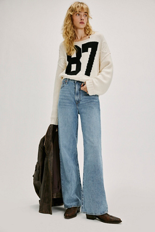 Levi's Ribcage Wide-Leg Jeans at Free People in Light Wash, Size: 30