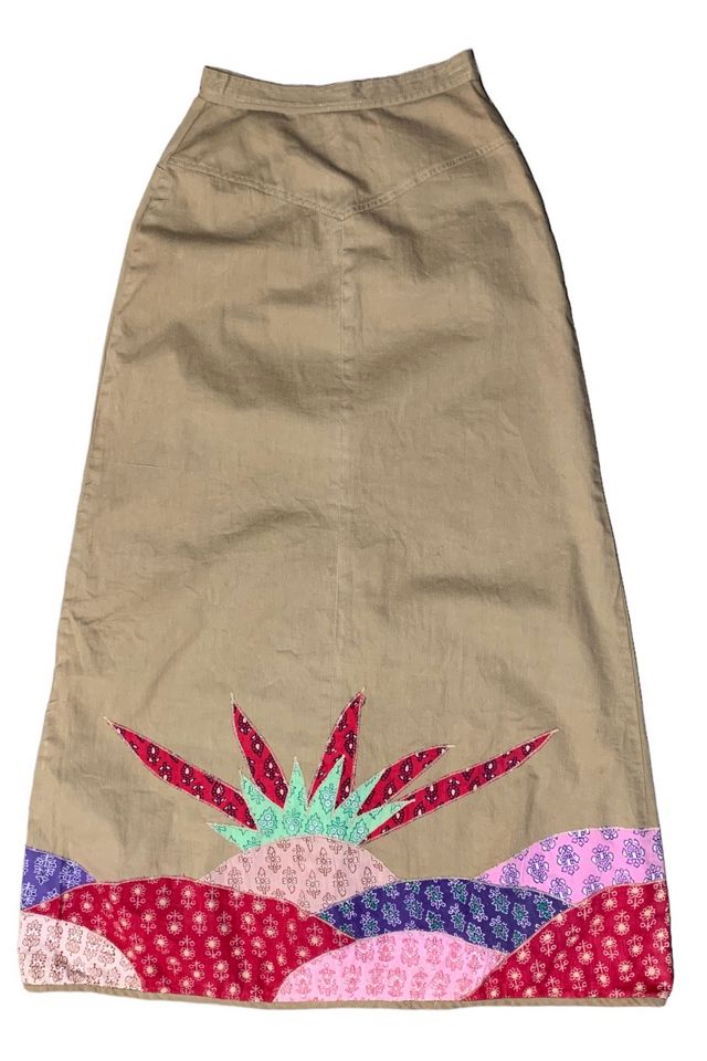 Vintage 1960's India Cotton Patchwork Skirt Selected By Afterlife Boutique #3