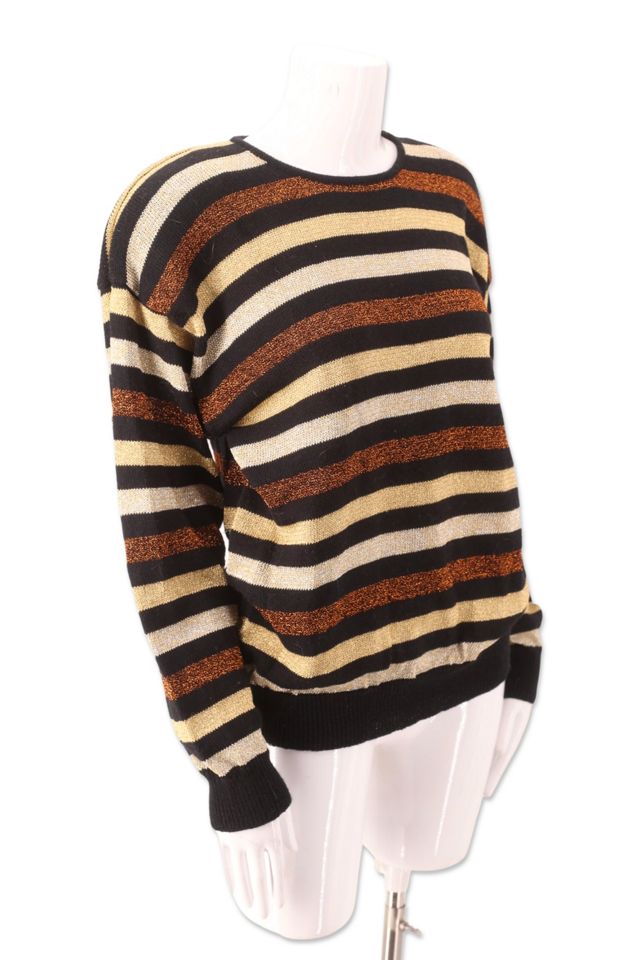 1980s Metallic Lurex Striped Sweater Selected By Ritual Vintage #1