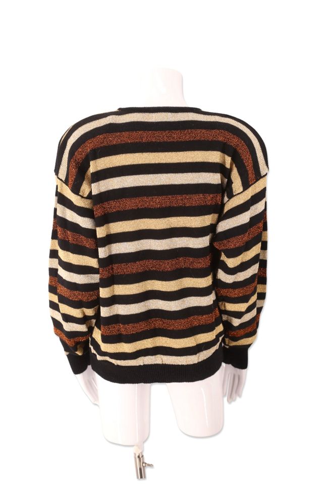 1980s Metallic Lurex Striped Sweater Selected By Ritual Vintage #2