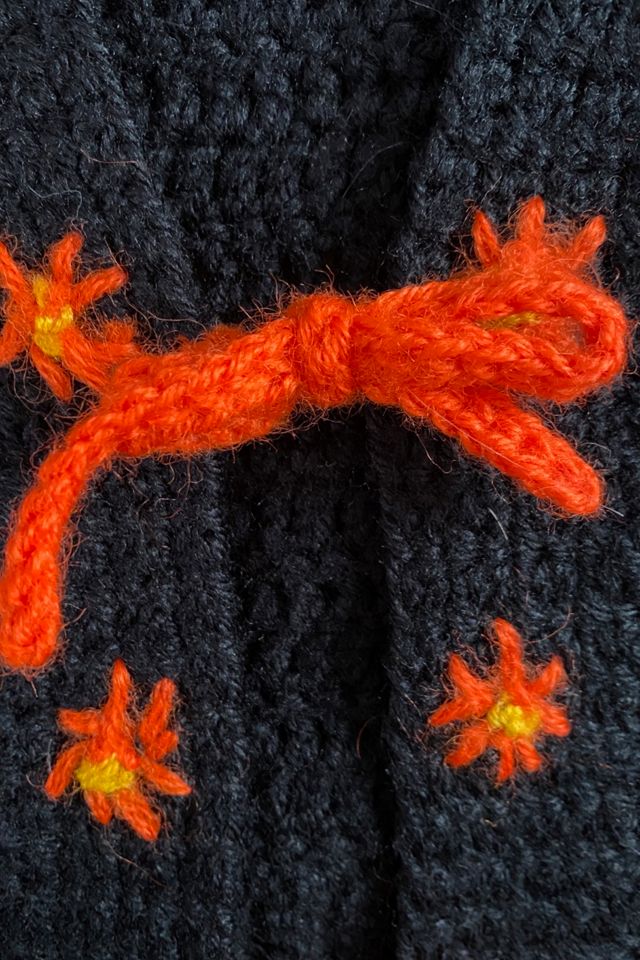 1970s Orange Blossom Tie Sweater Selected By Ritual Vintage #3