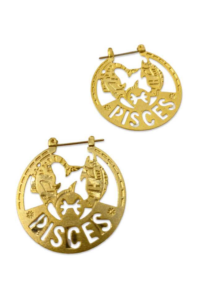 Zodiac hoop earrings hotsell