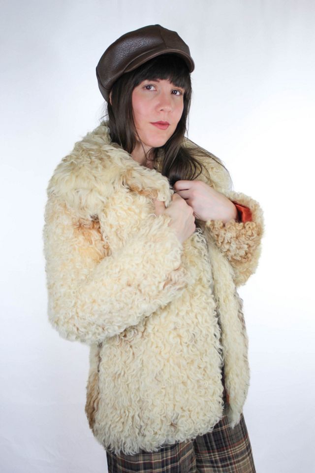 1970s Mongolian Curly Lamb Shearling Fur Coat Selected By Moons + Junes Vintage #3