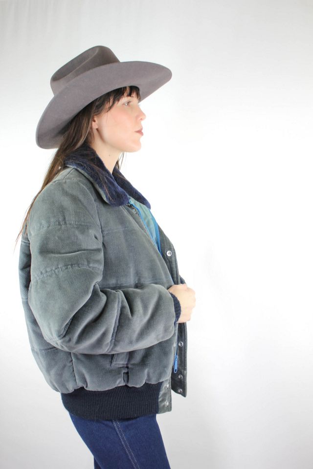 Vintage Yellowstone Velour Quilted Bomber Jacket Selected By Moons + Junes Vintage #1