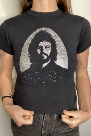 Y2K Silver Glitter Ringo Starr Tee Selected by Cherry | Free People