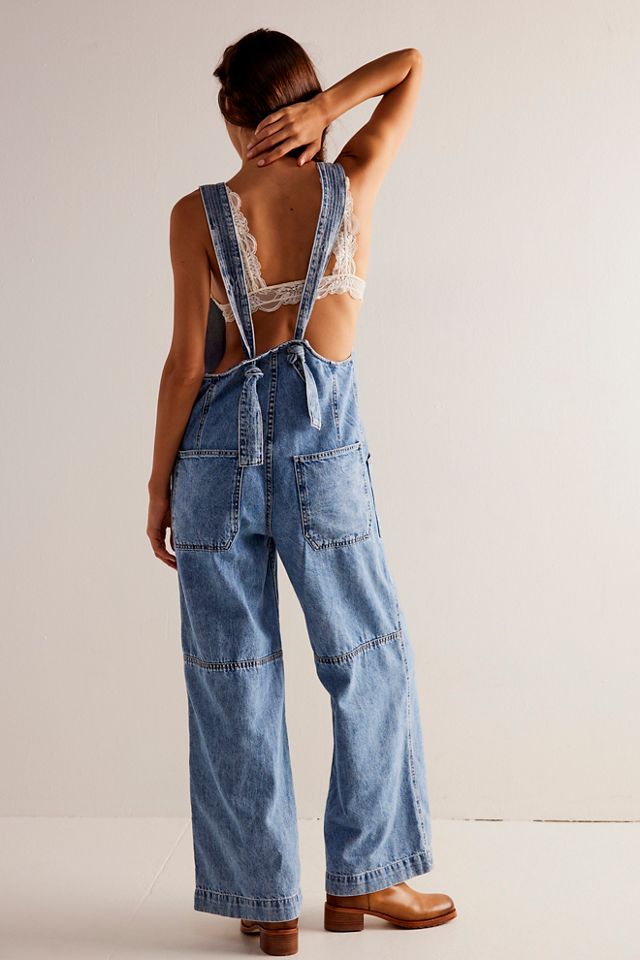 We The Free Fields Of Flowers Wide-Leg Overalls