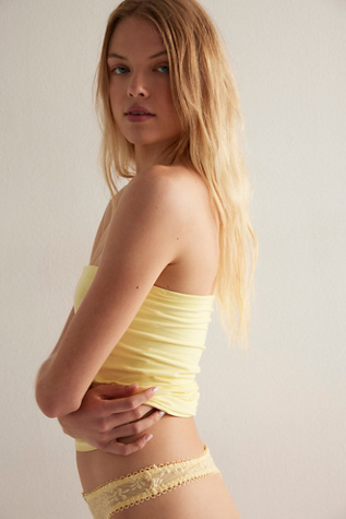 Carrie Striped Tube Top by Intimately at Free People in Yellow, Size: M/L
