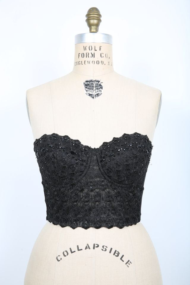 Reclaimed Vintage corset shirt with lace details