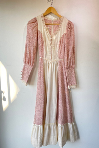 Vintage Gunne Sax Pink/Red Floral Dress Selected by The Curatorial