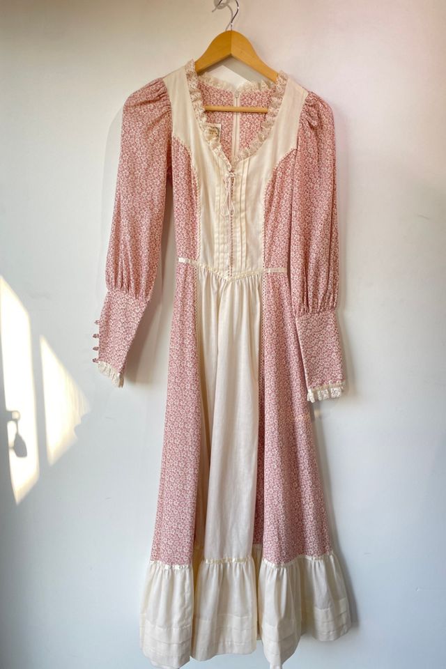 Vintage Gunne Sax Pink Red Floral Dress Selected by The Curatorial