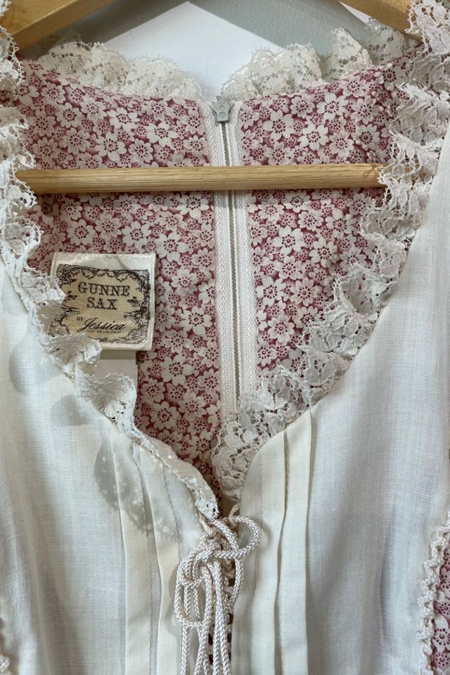 Vintage Gunne Sax Pink/Red Floral Dress Selected by The Curatorial Dept. #2
