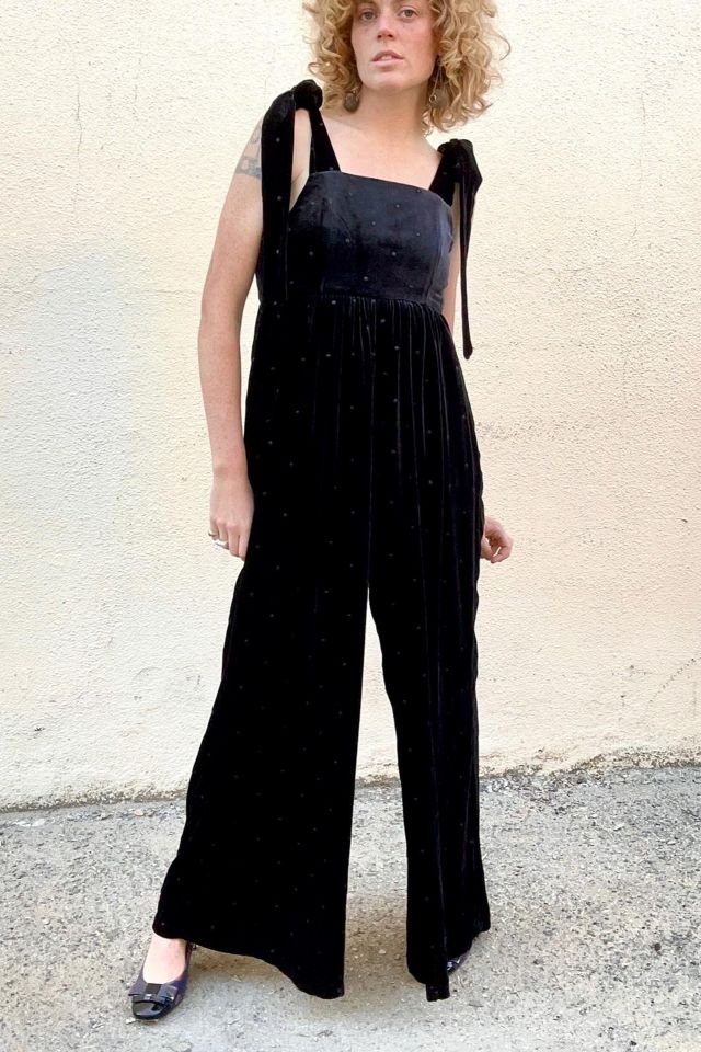 Ulla Johnson Black Velvet Jumpsuit Selected by The Curatorial Dept.