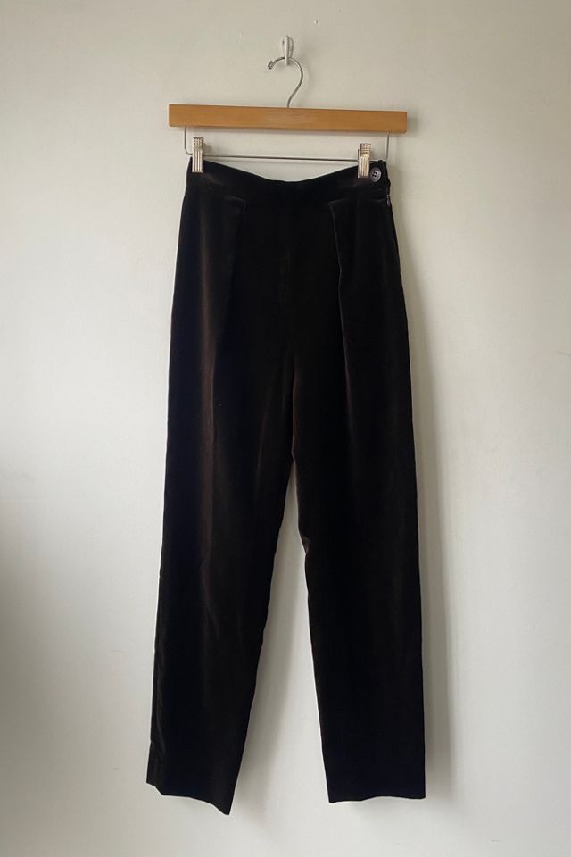 Vintage Givenchy Dark Brown Velvet Pants Selected by The Curatorial Dept.
