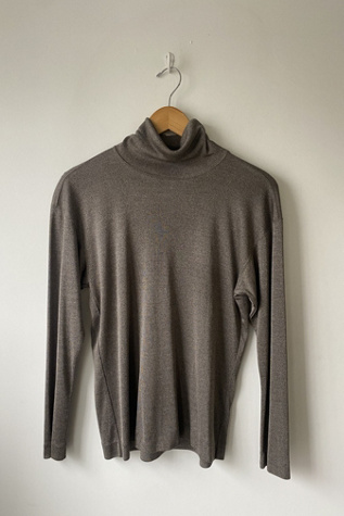 Issey Miyake Grey Brown Turtleneck Selected by The Curatorial Dept.