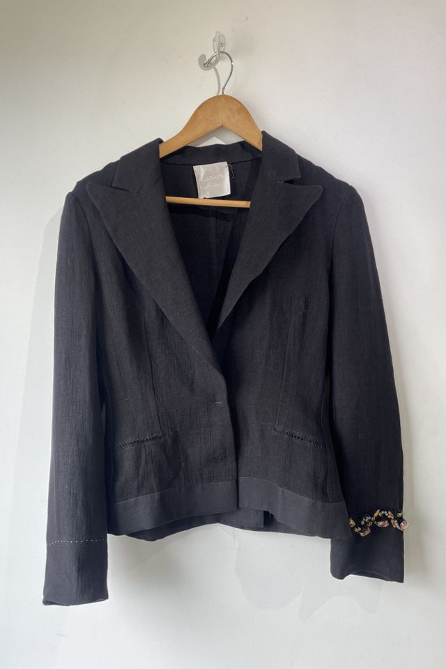 Lanvin Black Linen Jacket Selected by The Curatorial Dept. Free